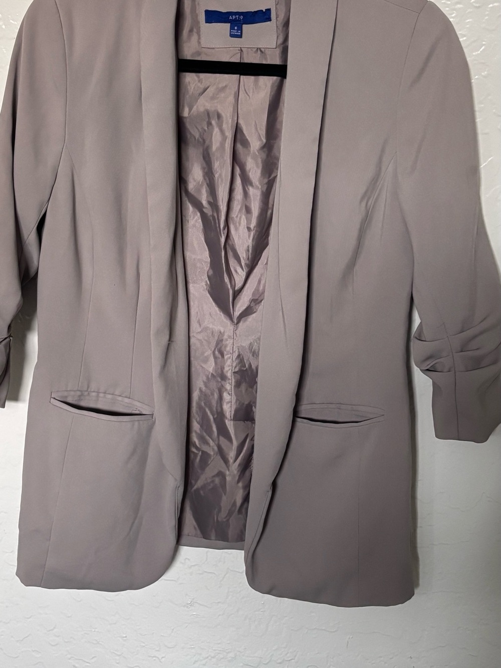 Apt. 9 Taupe Shawl Collar Blazer